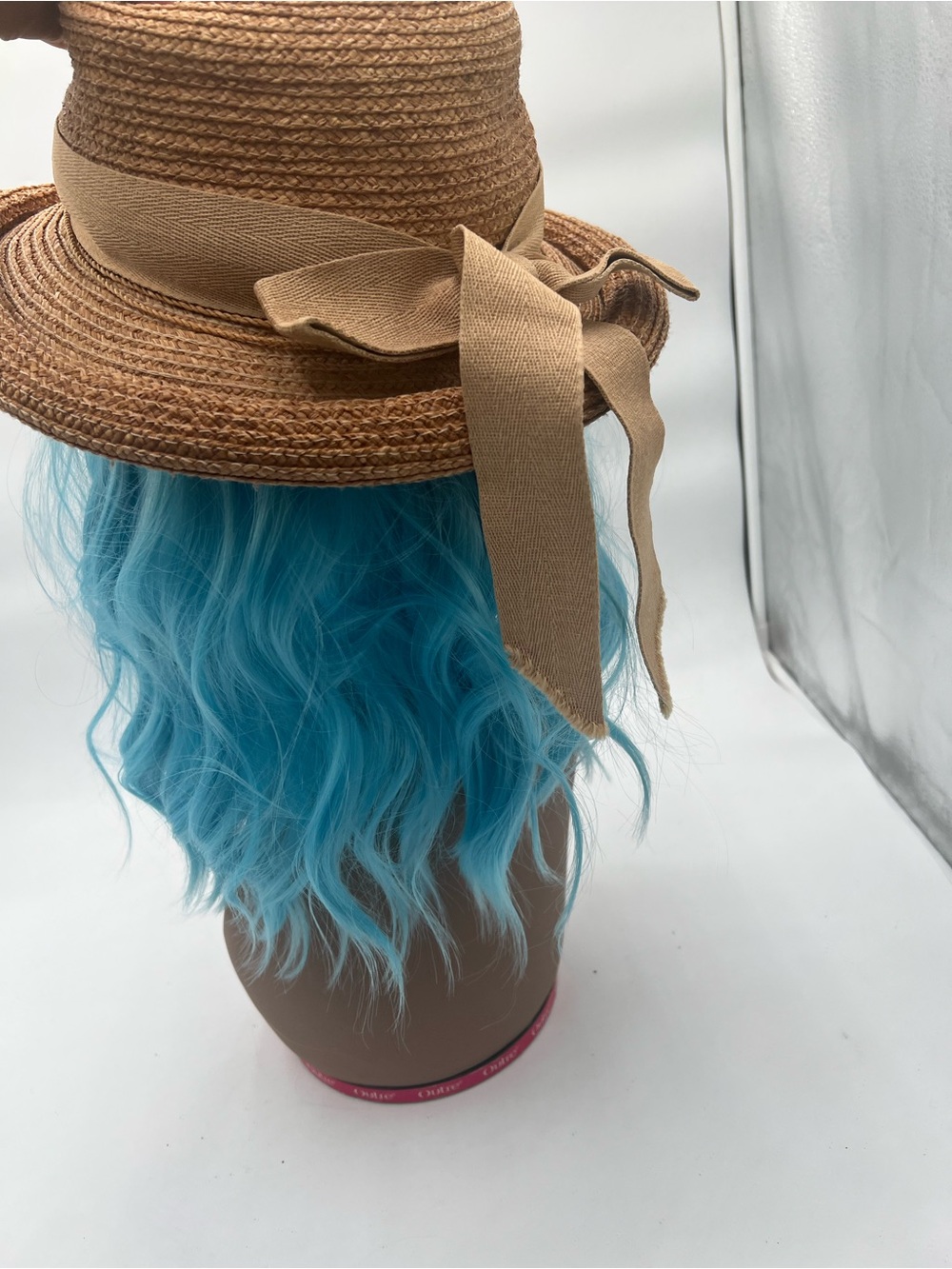 Light Blue Short Curly Wig with Bangs – Synthetic Cosplay/Party Wig - Picture 8 of 9